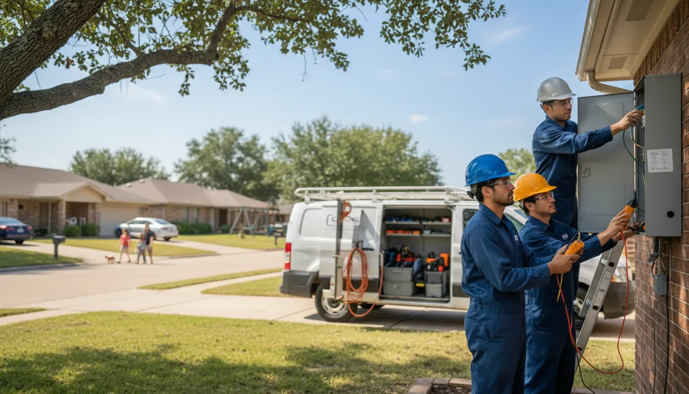 Certified electrician providing emergency electrical services in Higgins, TX